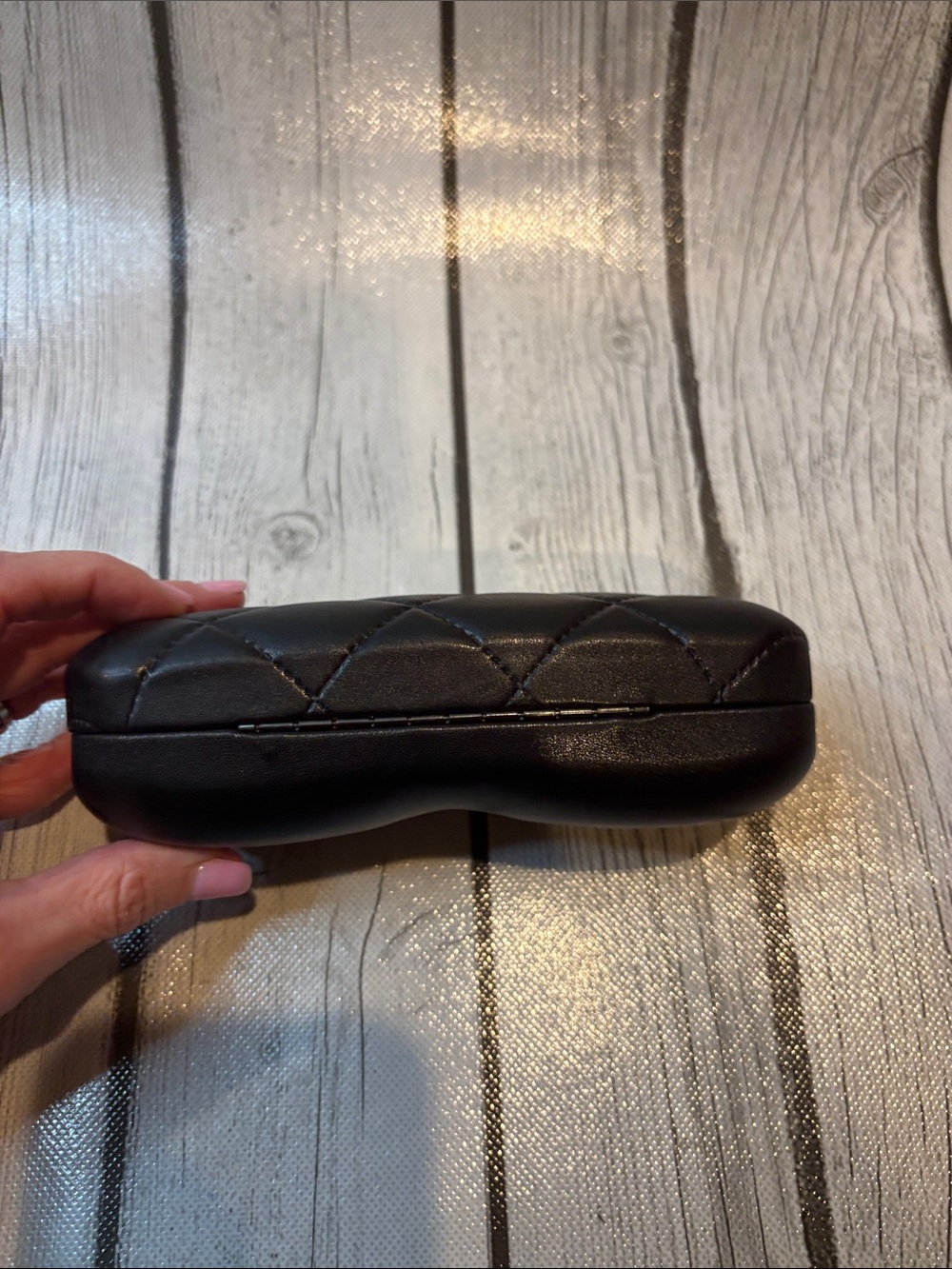 CHANEL Black Quilted Leather Glasses Case - Picture 6 of 11